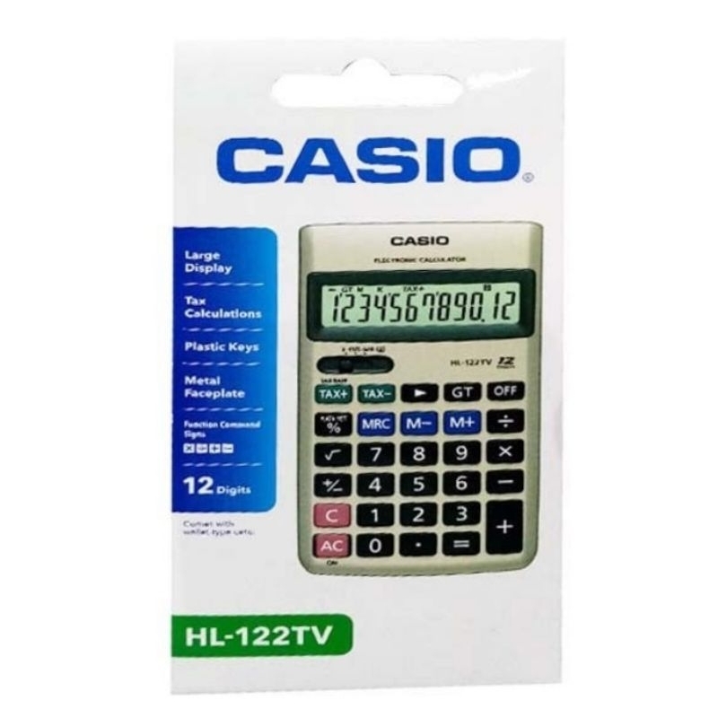 

CASIO HL 122TV KALKULATOR POCKET 12 DIGIT,/ KALKULATOR HL 122TV