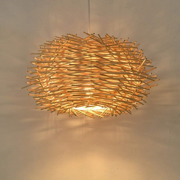lampion rotan gantung D30/40 CM landak tidur lampu rotan aesthetic lampu rotan bali