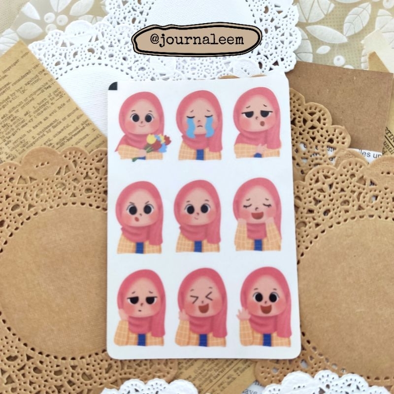 

[Journaleem] Sticker Sheet Islam Hijab Akhwat untuk Deco