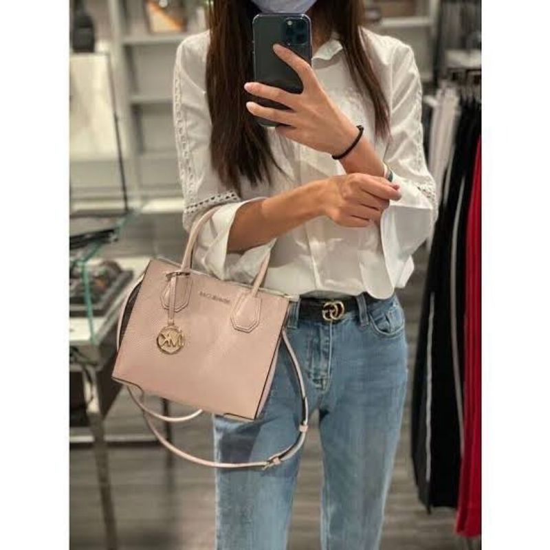 TAS MK MERCER MEDIUM MESSENGER ORIGINAL POWDER BLUSH NWOT