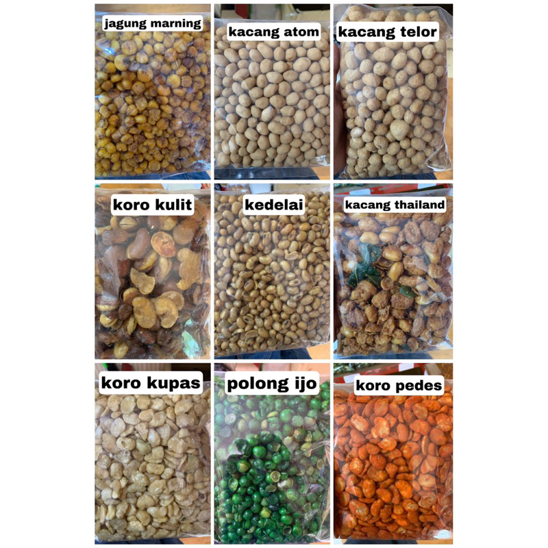 

aneka Kacang / jajan Lebaran / camilan kletik an