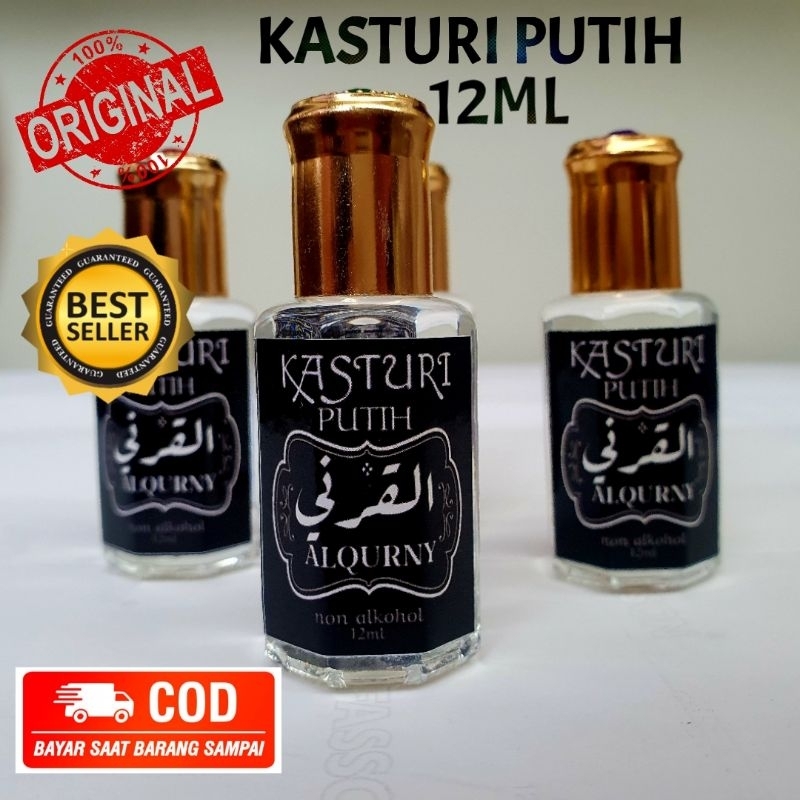 Kasturi Putih Alqurny Original Tahan Lama Non Alkohol