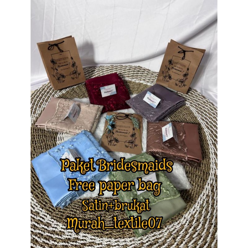 Kain Free Paper Bag Paket Bridesmaids/ Paket Seragaman/ Paket Bridesmaids Nikahan dan Wisuda