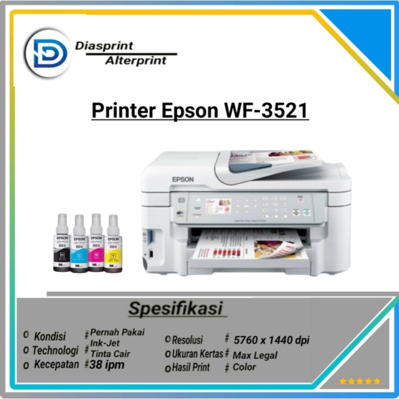 Epson WorkForce WF-3521 Bekas Normal