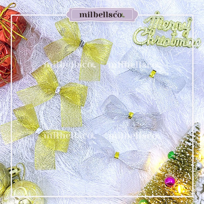 

Pita Jadi ±6X±6 Ikat Kawat Metalic Pita Hias Natal Hampers Undangan Simple
