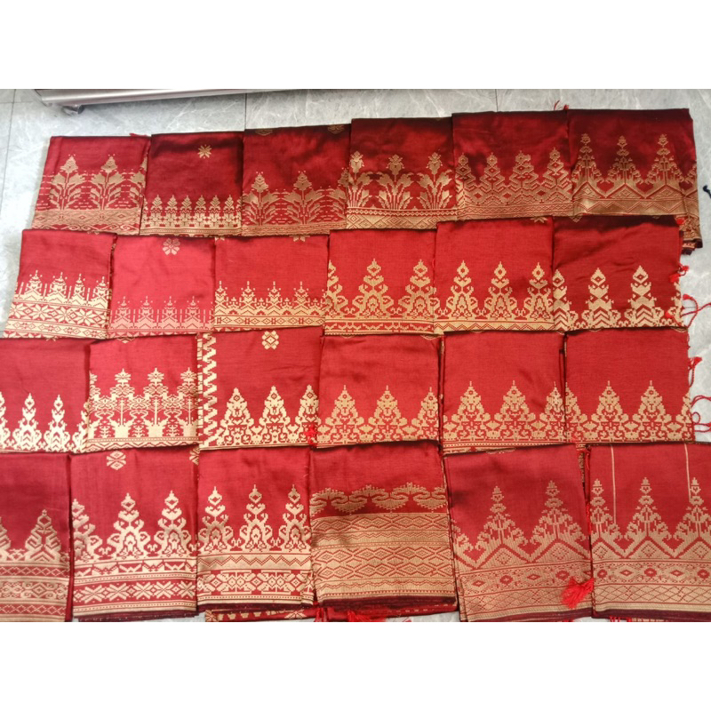 songket silungkang warna maroon