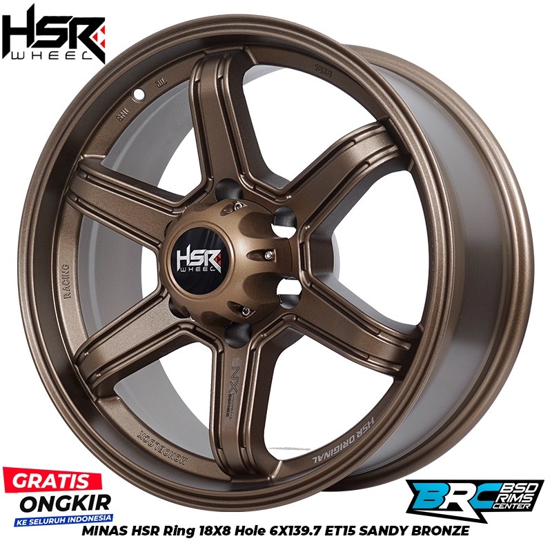 VELG MOBIL HUMMER PAZERO FORTUNER EVEREST TRITON MINAS HSR R18X8 H6X139,7 ET15 SANDY BRONZE
