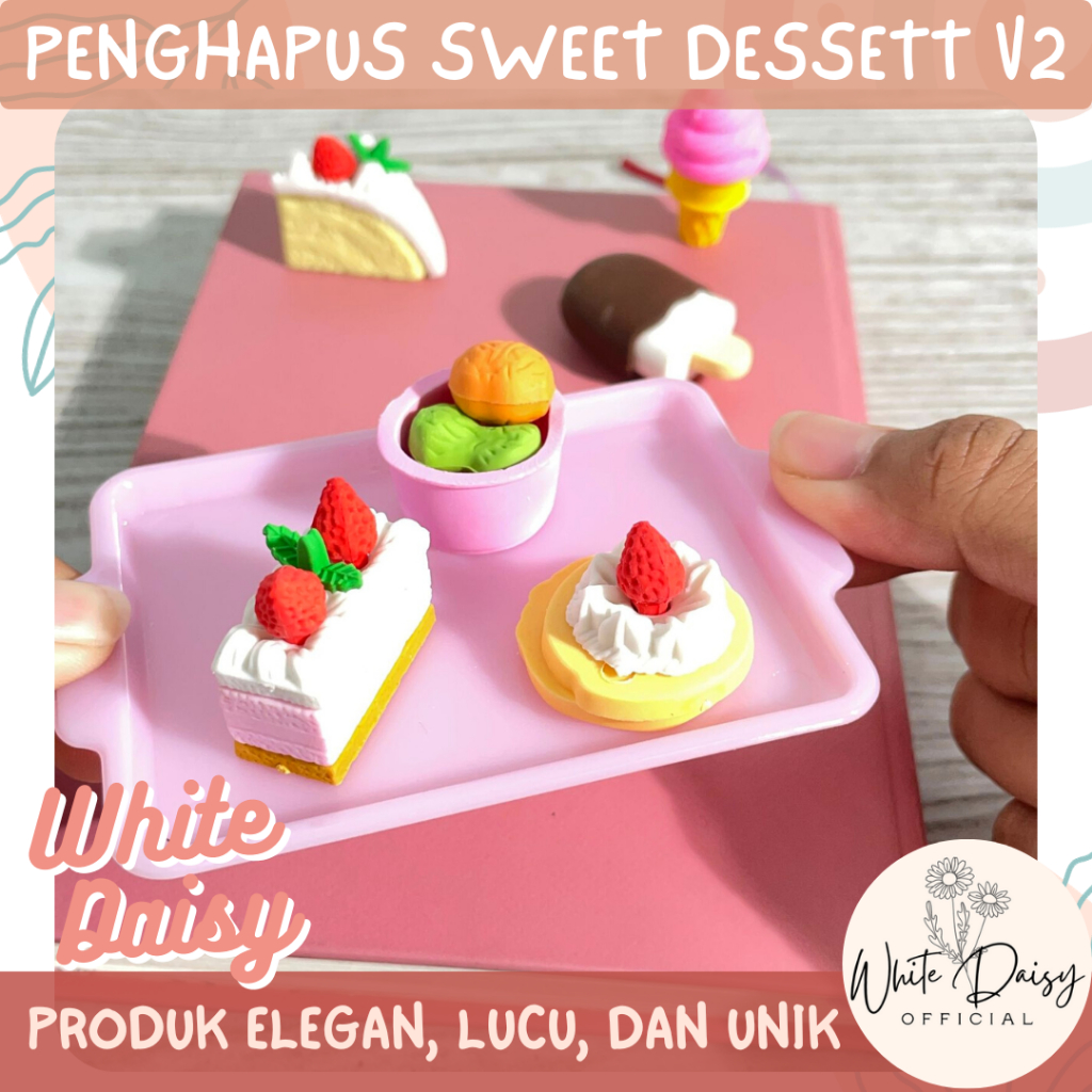 

Penghapus sweet dessert versi 2 premium lucu unik imut erasser kue
