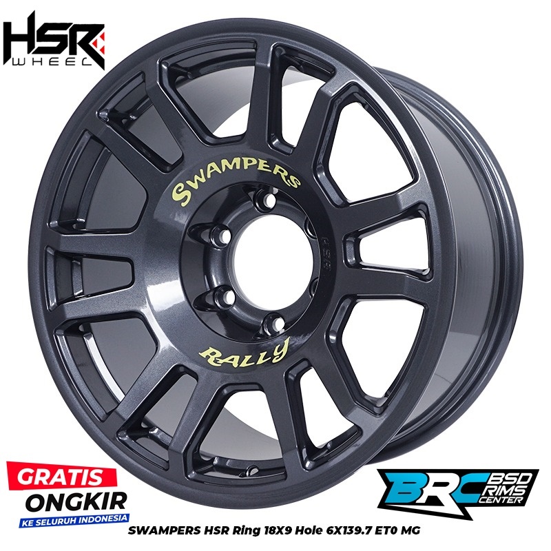 VELG MOBIL FORTUNER PAZERO TRITON HUMMER SWAMPERS HSR R18X9 H6X139,7 ET0 MG