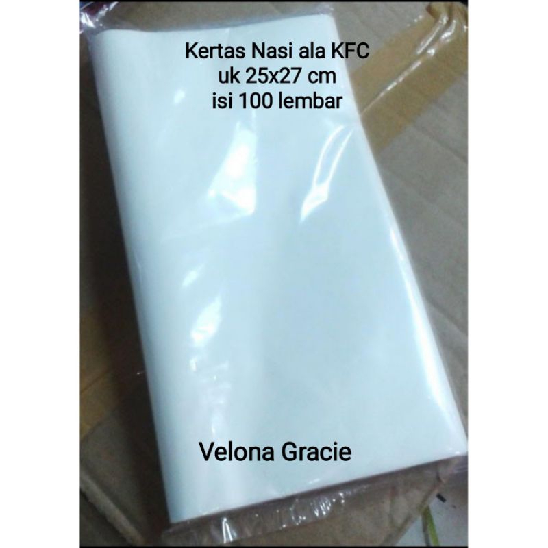 Kertas Nasi Putih Fast Food ala KFC McDonalds 1 Pak isi 100 lembar