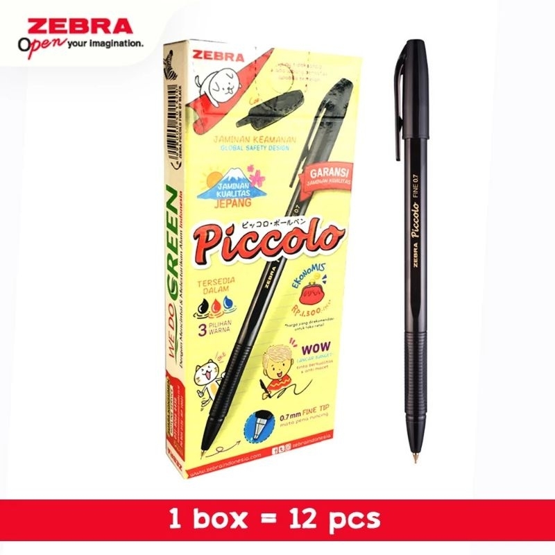 

Pulpen Zebra Piccolo 0,7 Black Isi 12 pcs