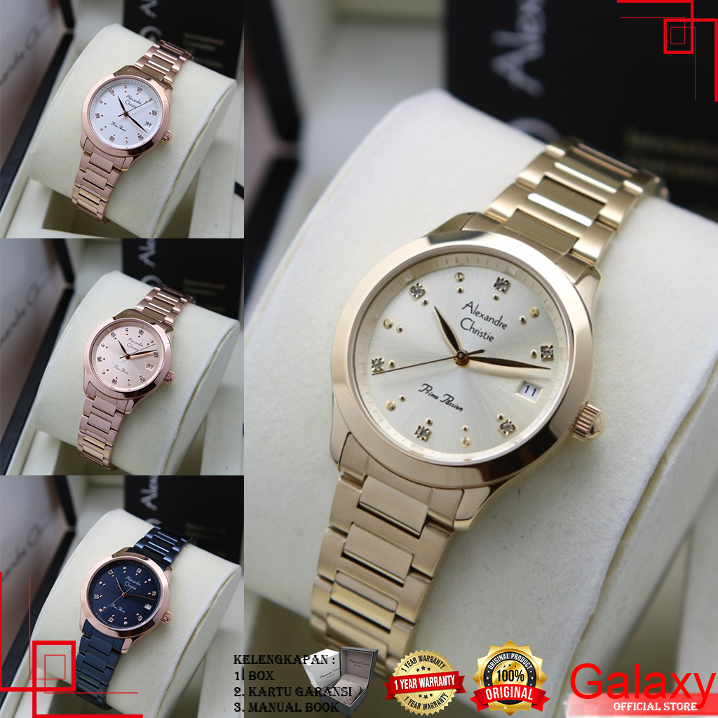 ALEXANDER CHRISTIE JAM TANGAN WANITA JAM TANGAN AC ORIGINAL JAM WANITA TERBARU JAM TANGAN ALEXANDRE 