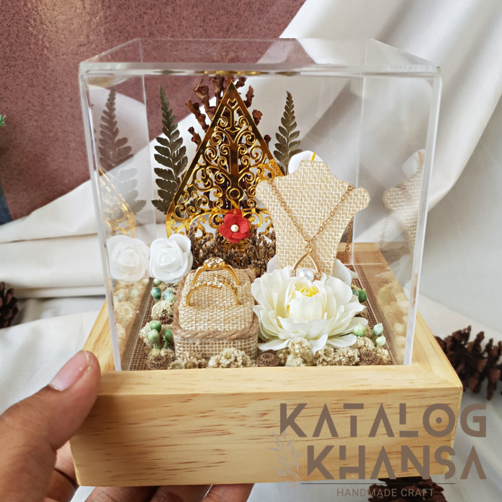Tempat Kalung & Cincin Lamaran Wayang Ring Box Seserahan