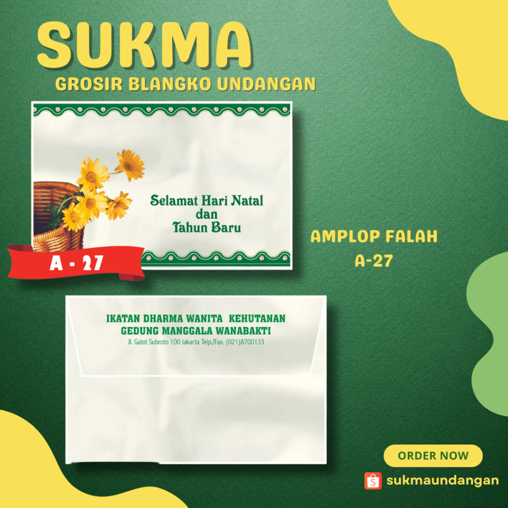 

AMPLOP KONDANGAN NIKAH MURAH FALAH A 27 50 PCS UKURAN KECIL | SUKMA UNDANGAN