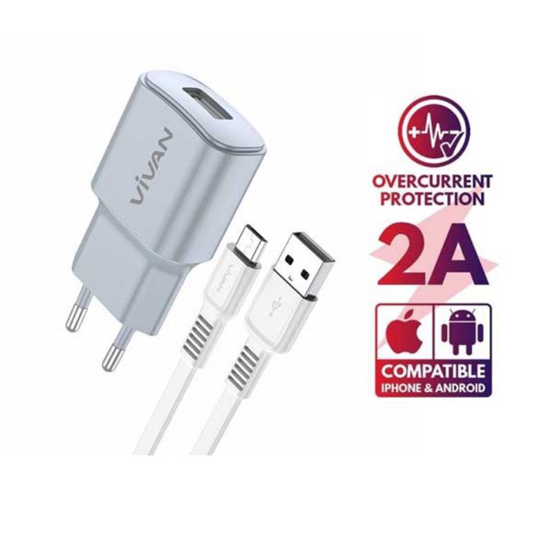 Kepala Charger Vivan PowerOval | USB Charger | Fast Charging