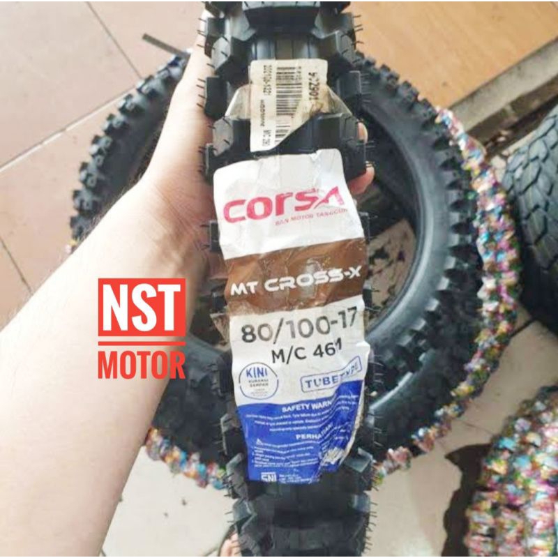 Ban Luar Trail Corsa 80/100 -17 MT Cross Non Tubeles Ban Luar Trail Ring 17