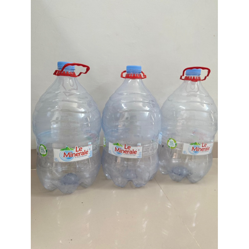 GALON LE MINERAL KOSONG / galon kosong / lengkap dengan pegangan