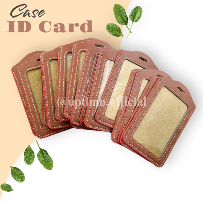 Case ID card kulit imitasi| Frame Casing Tempat ID Card Holder Kulit Imitasi Potrait