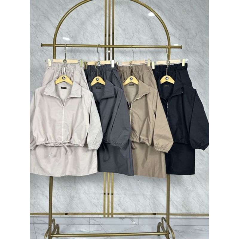 Set Atasan+Rok Cargo Zahra Polos