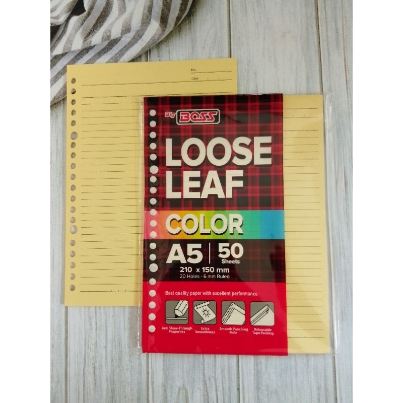 

LOOSE LEAF/ISI BINDER A5-50 BBO WARNA KUNING