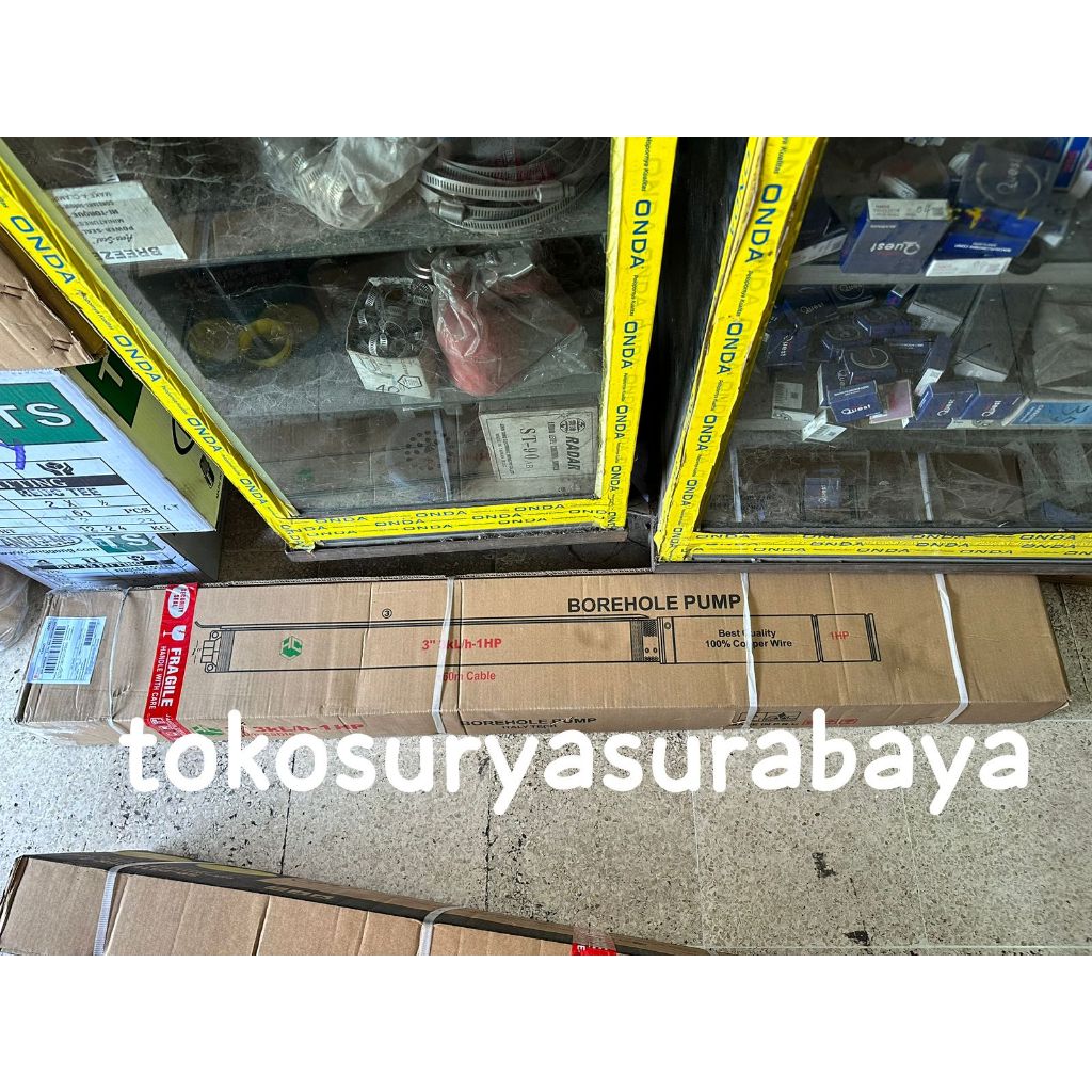 HCL Pompa Submersible 3" 1 HP + Kabel 60 Meter + control box HCL SUBMERSIBLE PUMP 3" SDM 3/21 - 1HP 