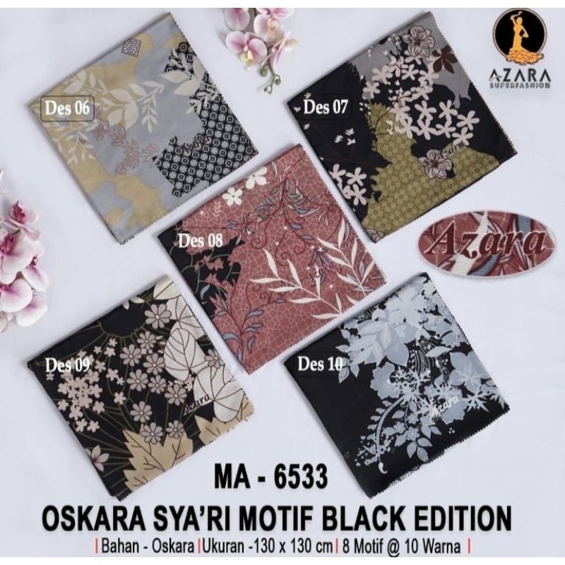 BISA COD... Hijab Segi Empat Azzahra oscara / Hijab Motif Lasercut