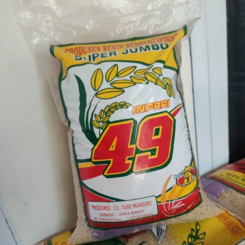 Benih Padi Inpari 49 Bersertifikat Label Ungu Kemasan 5 kg