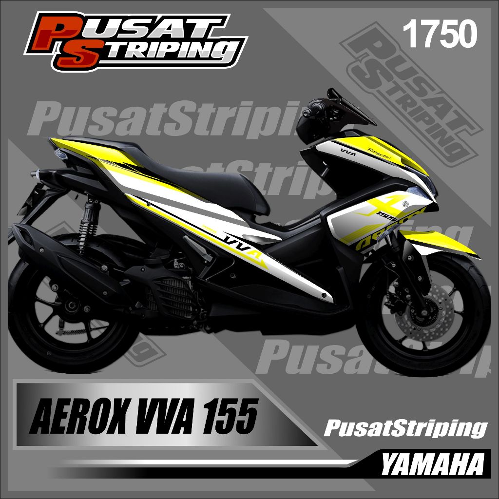 PALING DI CARI Decal Motor AEROX VVA 155 - Stiker Aksesoris Motor variasi AEROX VVA 155 Desain Racin