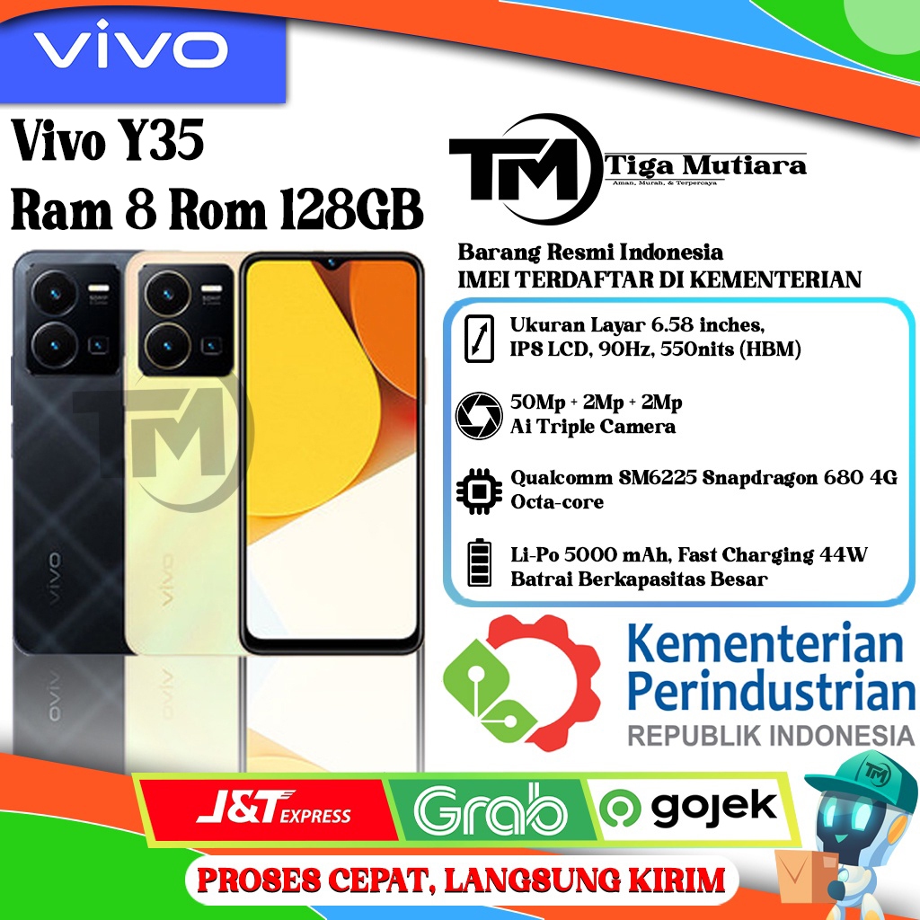 Vivo Y35 Ram 8 Rom 128GB