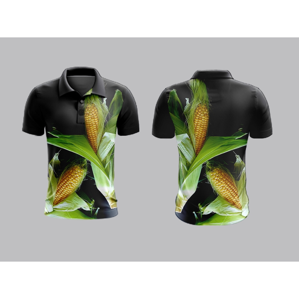 baju kaos Jersey jagung full printing 3d pria wanita uniseks