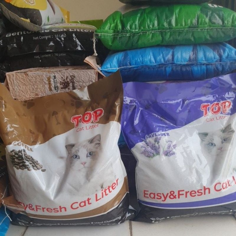 pasir top 10l pasir kucing gumpal wangi