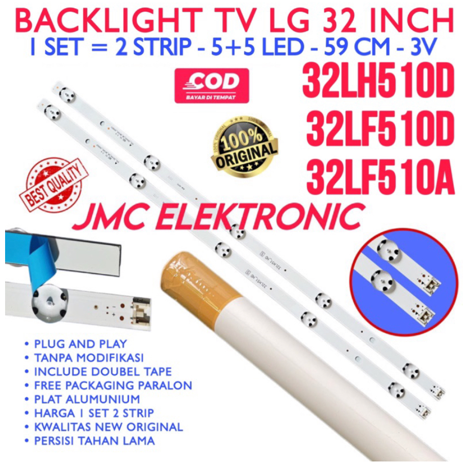 BACKLIGHT TV LED LG 32 INC 32LH510 32LF510 32LH510D 32LF510D 32LF510A LAMPU BL 5 KANCING 3 VOLT