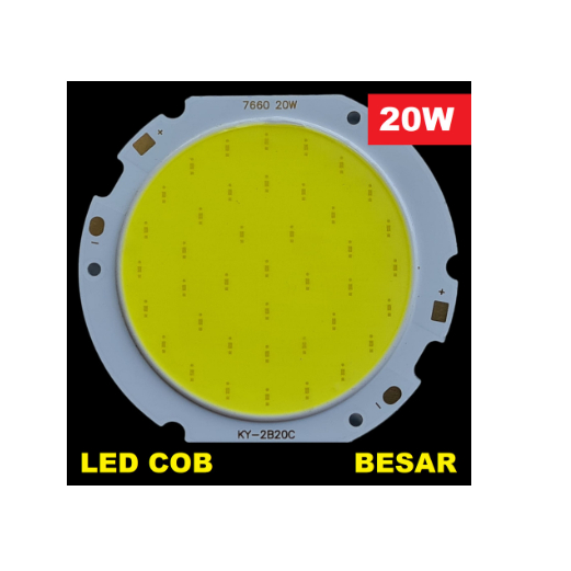 Modul LED COB 7670 Lampu Sorot Listrik Cool White 20W PCB Aluminium