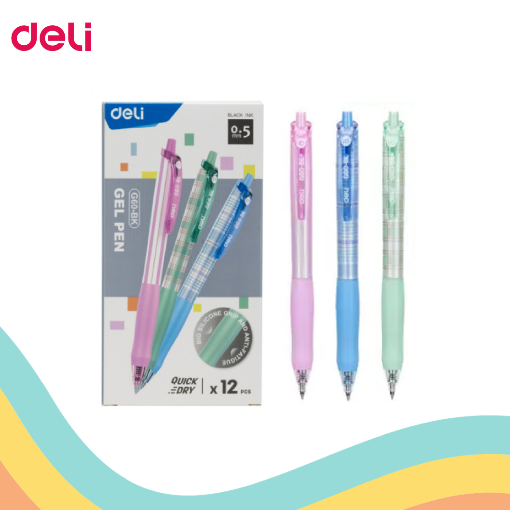 

GEL PEN DELI G-60 BK (12 PCS)