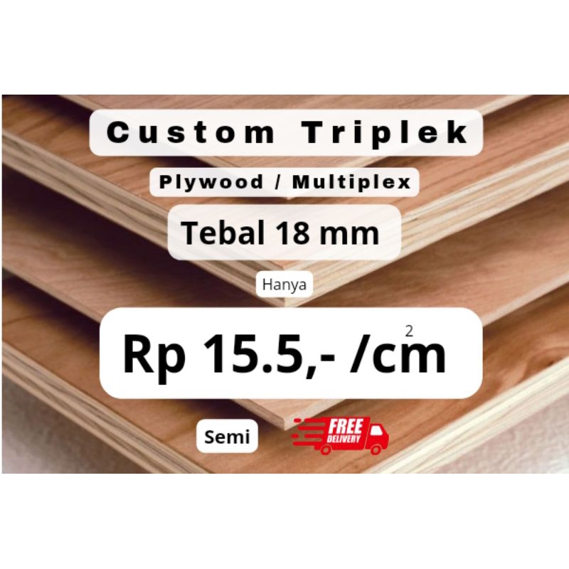 (Custom) TRIPLEK POTONGAN 18mm