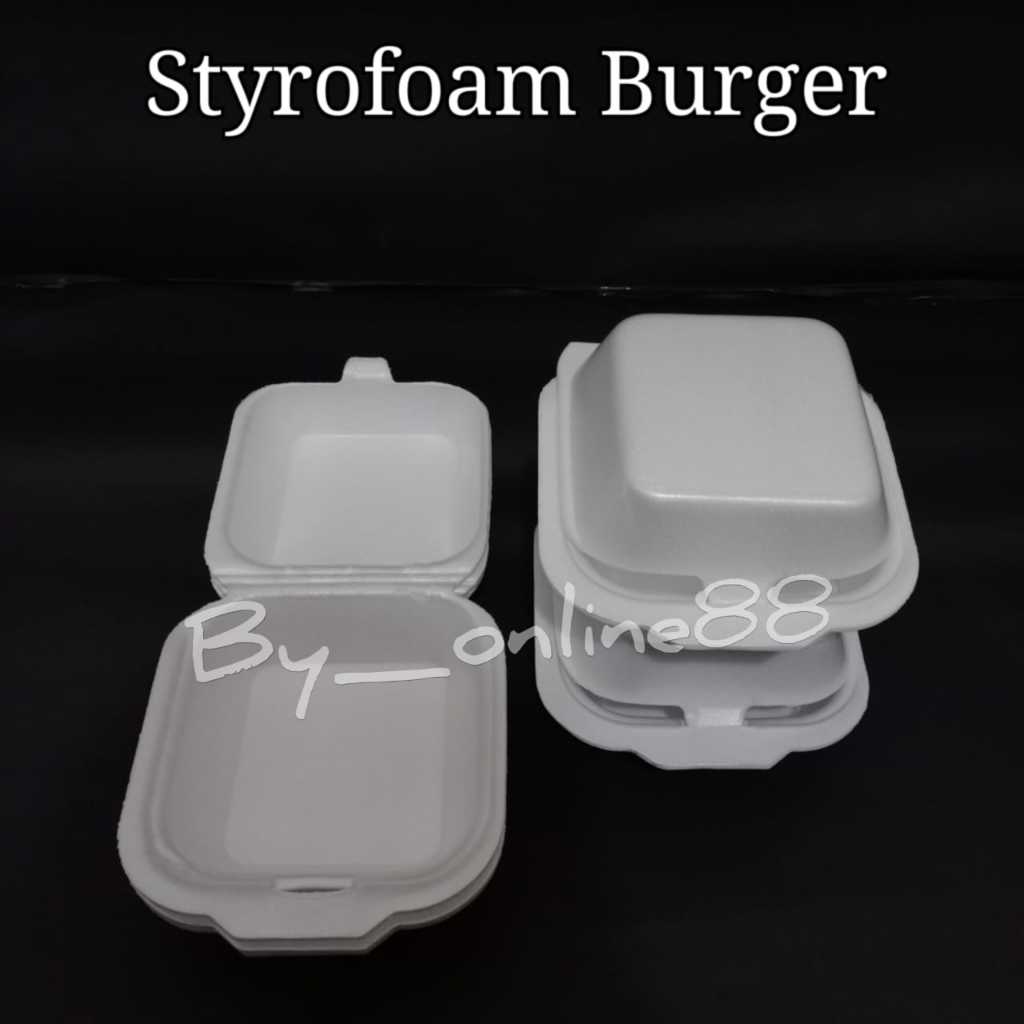 Styrofoam BURGER / Gabus Makanan - Lunch Box @±200pcs