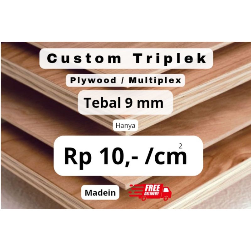 (Custom) TRIPLEK POTONGAN 9mm madein