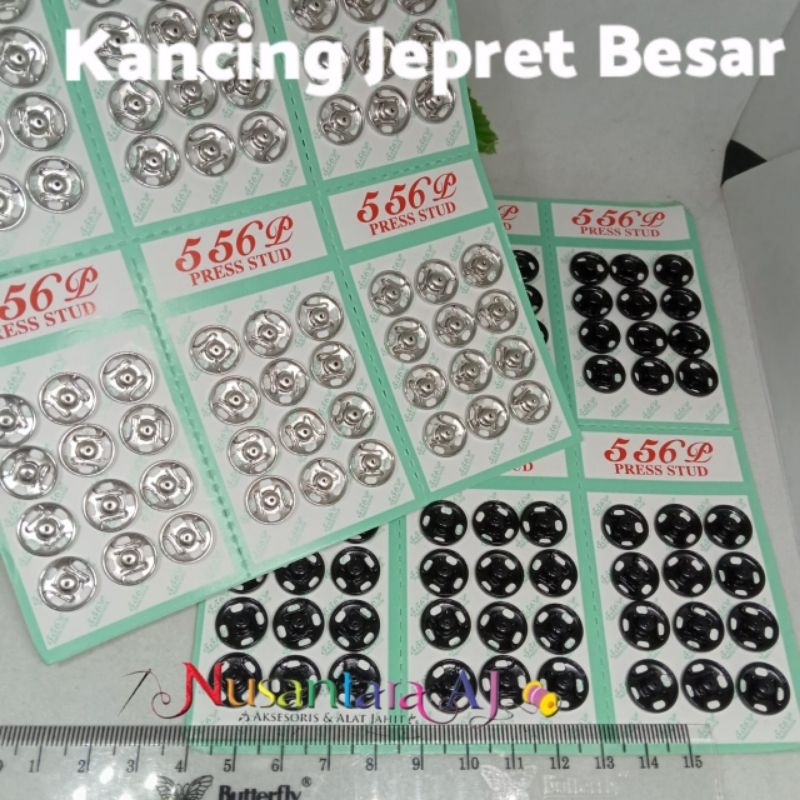 (ISI 6) Kancing jepret besar / Kancing jepret 12mm /14mm (isi 6)