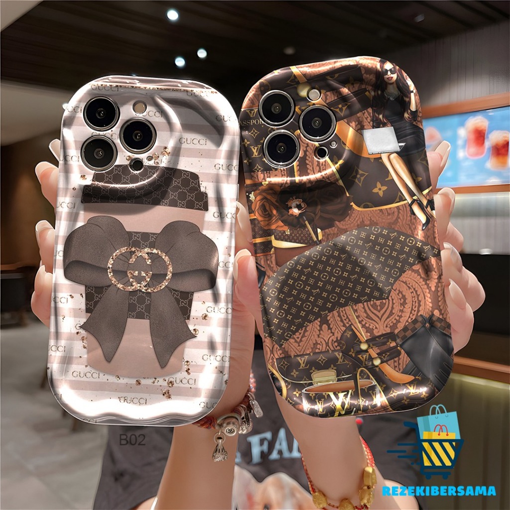 SOFTCASE CASE CASING MELTING CUSTOM AESTHETIC GUCCI UNTUK IPHONE 7 7+ 8 8+ X XS MAX XR 11 12 13 14 15 PRO MAX RB6153