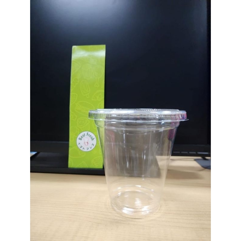 CUP OVAL TEBAL + TUTUP LID STRAWLESS