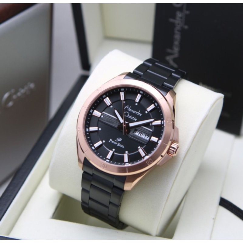 Jam Tangan Pria Alexandre Christie Primo Steel AC 6670 / AC 6670