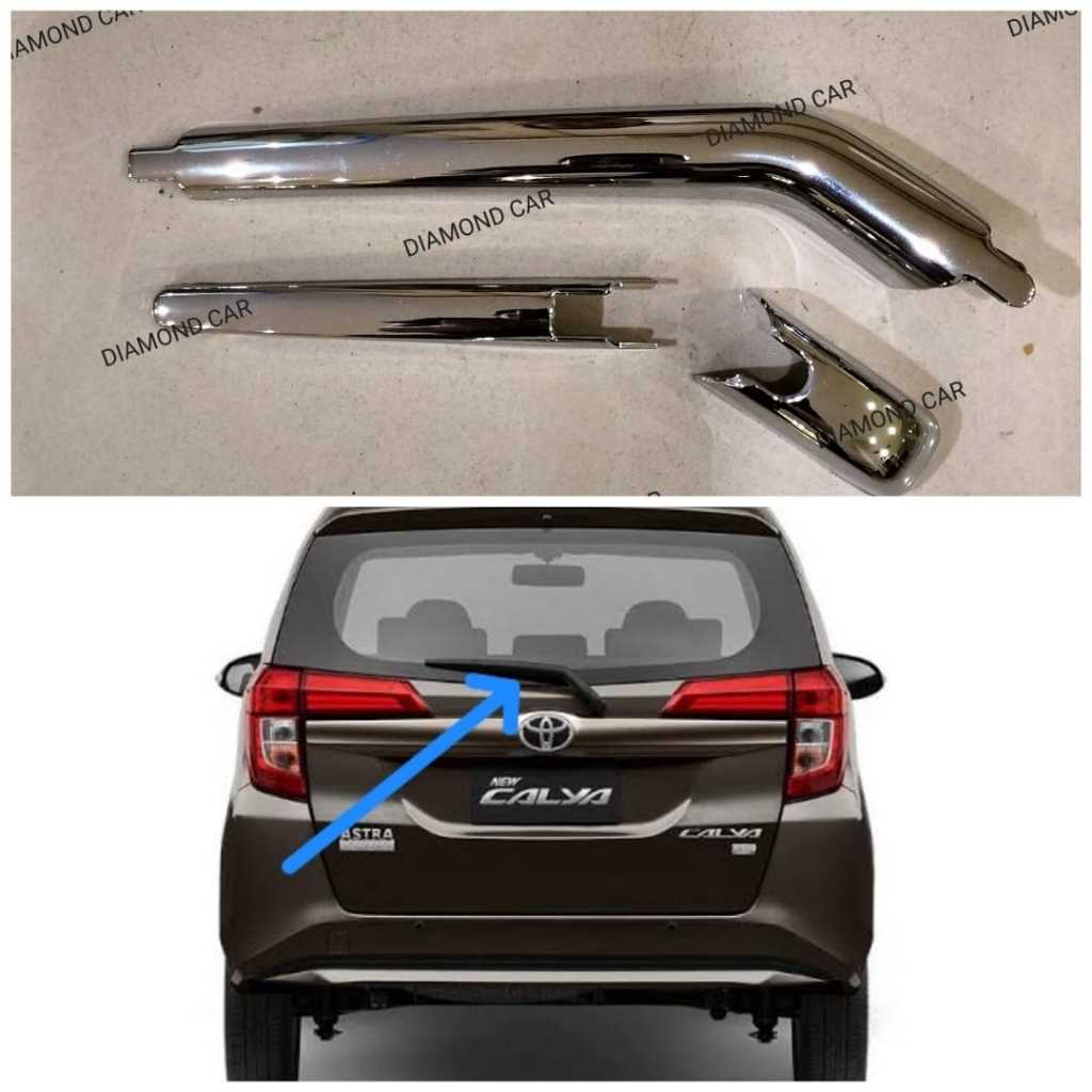 cover wiper crome belakang calya sigra cover wiper belakang chrome crume calya sigra