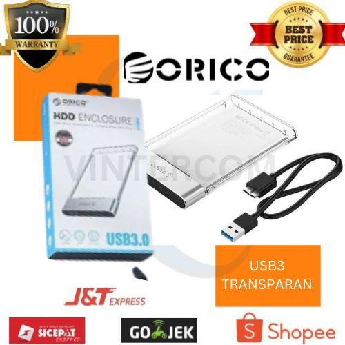 CASING HDD External 2,5'' ORICO Transparan usb3 - CASING HARDISK Orico