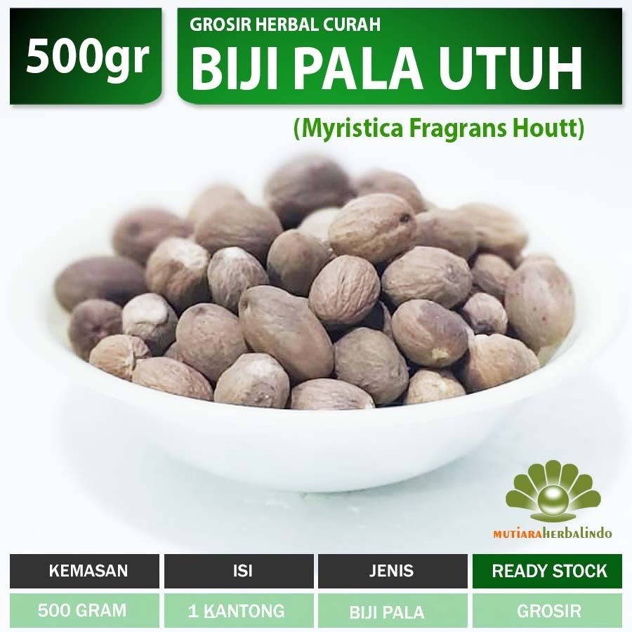 

biji pala bulat SUPER Nutmeg whole 500 gram