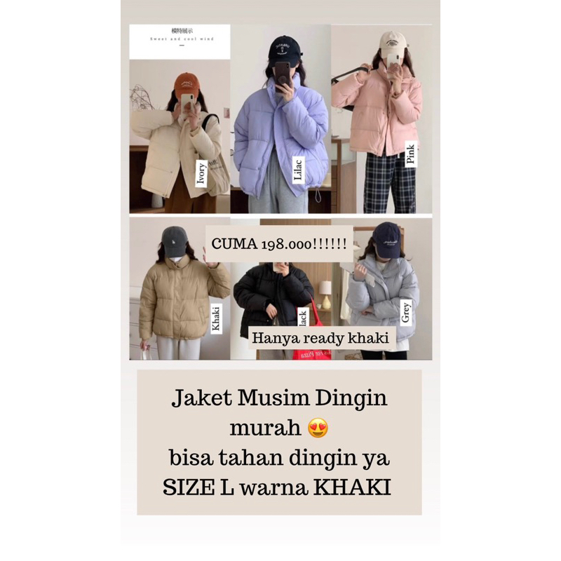 Jaket Musim Dingin Wanita tebal