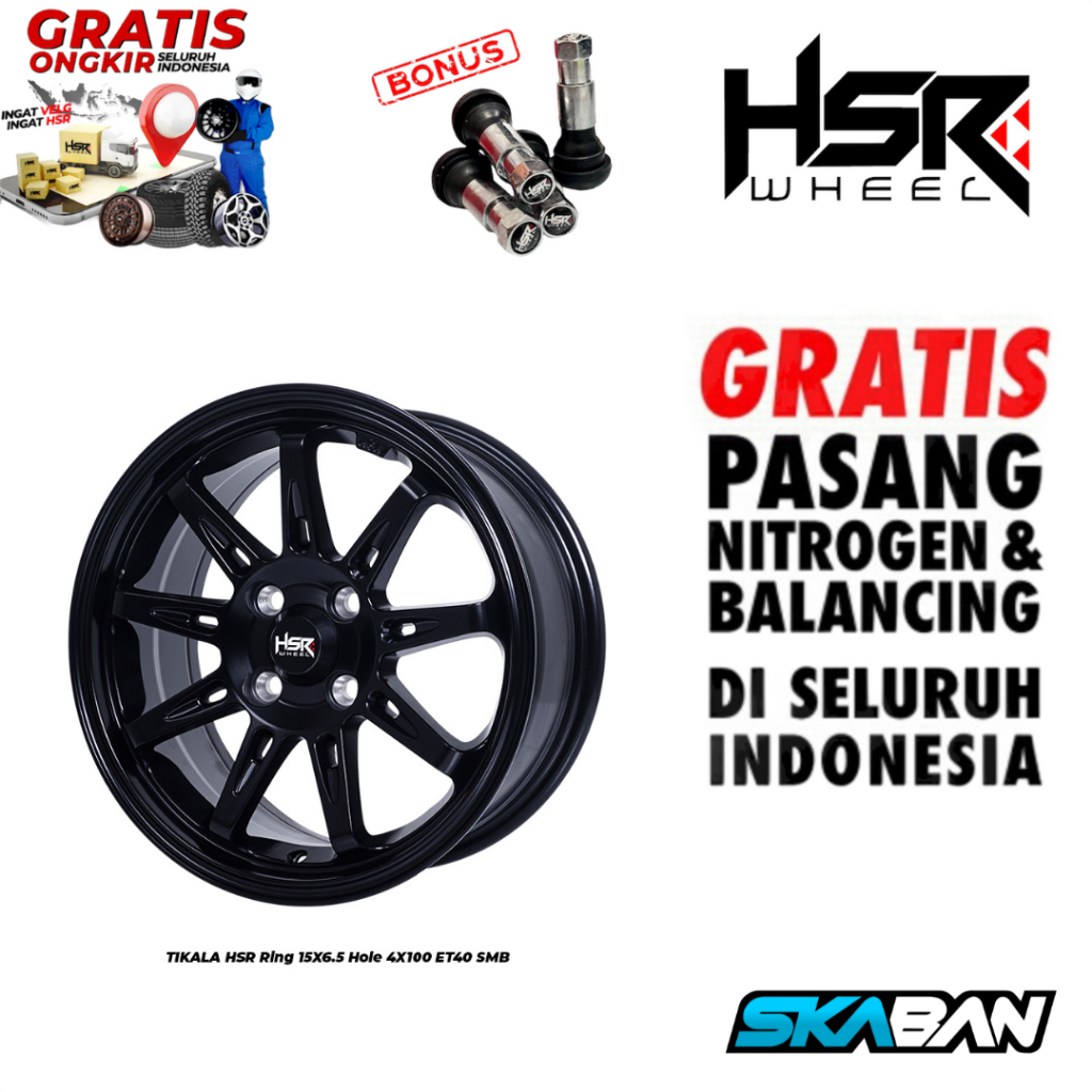 VELG MOBIL RING 15 TIKALA 9004 HSR R15X65 H4X100 ET40 SMB