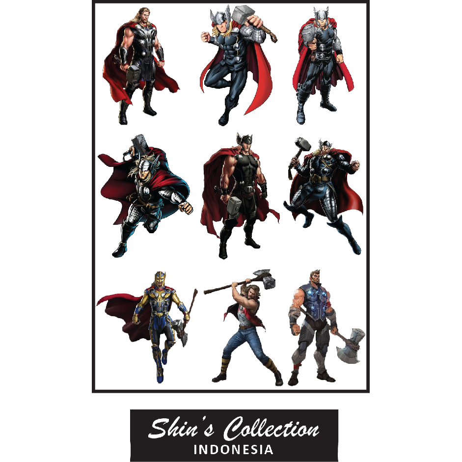 

Sticker stiker murah anti air transparan Thor Loki Solo MArvel 1 pc