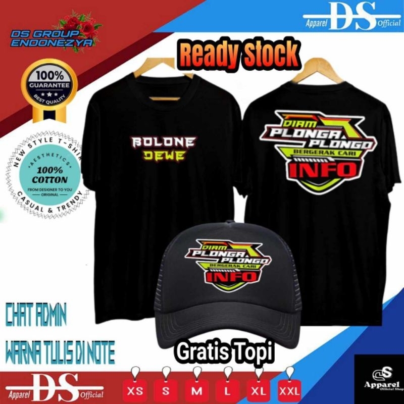 KAOS BOLONE DEWE DIAM PALNGA PLONGO BERGERAK CARI INFO ~ READY SIZE S-XXL