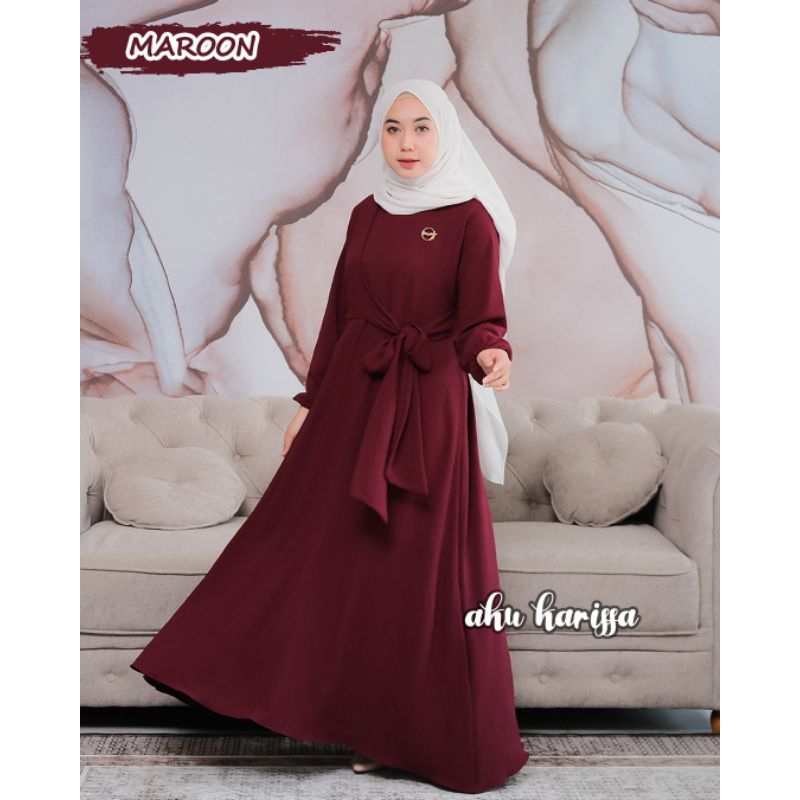 Gamis remaja bahan crinkle Alfiza dress dan Neyra dress ori aku karissa