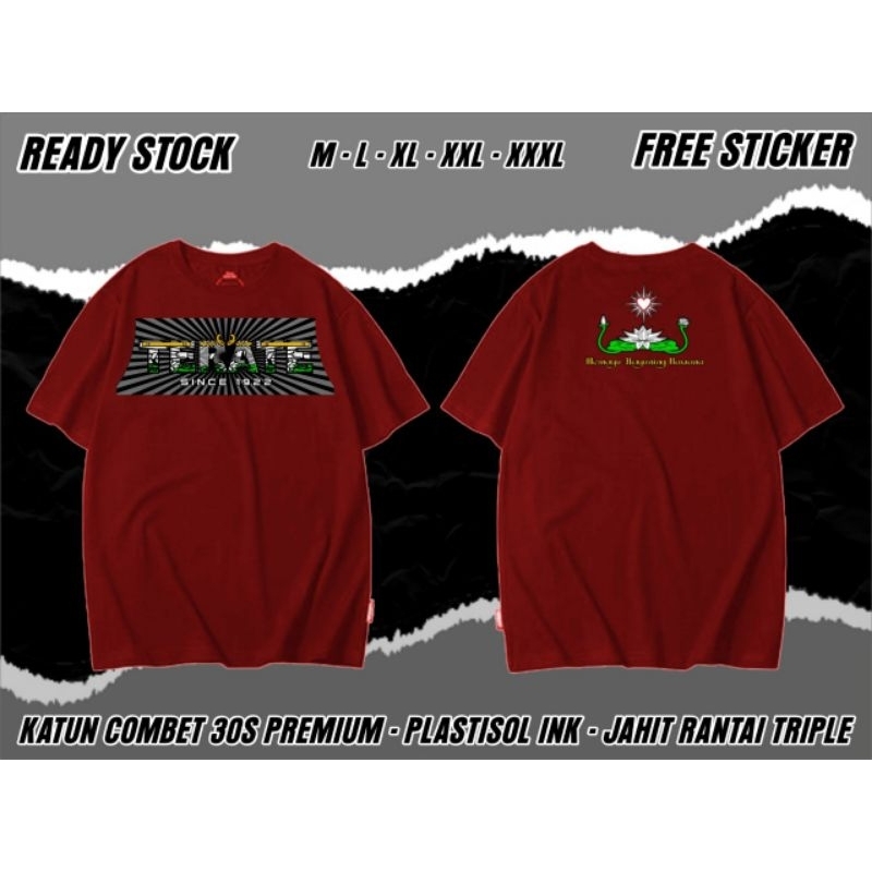 kaos PSHT motif bunga teratai,kaos simpel psht